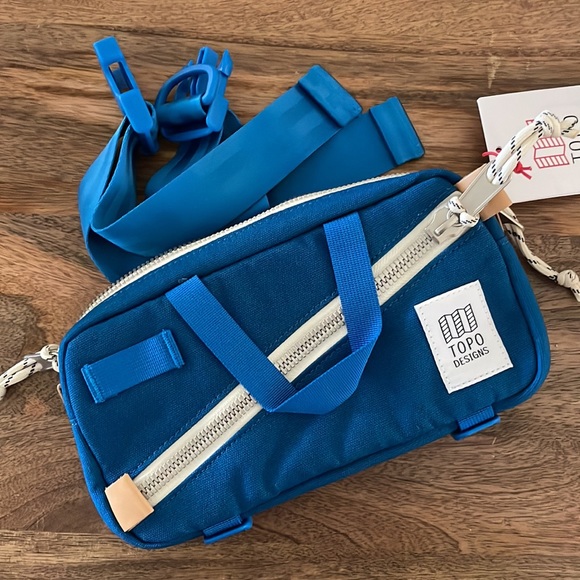 Topo Designs Handbags - Topo Mini Quick Pack Blue Canvas NWT
